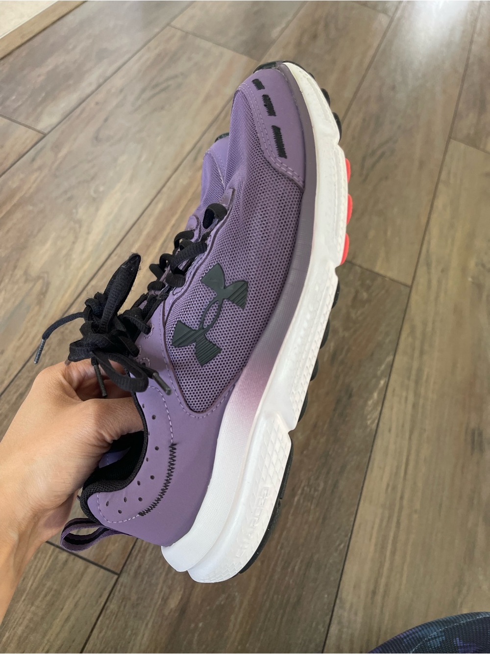Under Armour Women’s Charged Assert 10 Retro Purple running shoes size US 7.5 - Picture 9 of 14